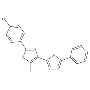 2-(5-(4-Chlorophenyl)-2-methylfuran-3-yl)-5-(pyridin-3-yl)-1,3,4-oxadiazole Structure