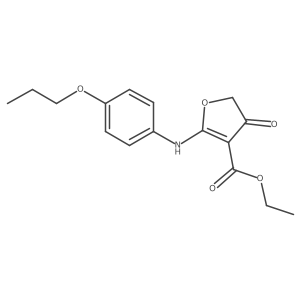 Ethyl 4-oxo-2-{[4-(1-propoxy)phenyl]amino}-4,5-dihydrofuran-3-carboxylate Structure