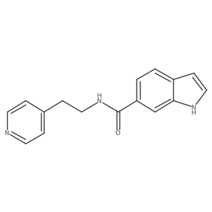 N-[2-(pyridin-4-yl)ethyl]-1H-indole-6-carboxamide结构式