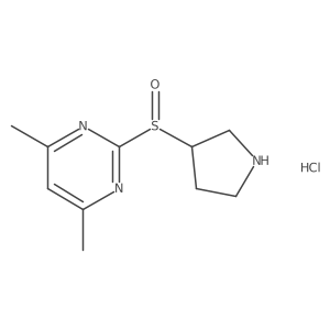 4,6-Dimethyl-2-(pyrrolidin-3-ylsulfinyl)pyrimidine hydrochloride Structure