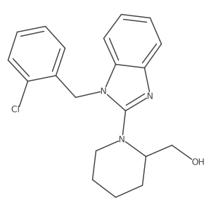 (1-(1-(2-chlorobenzyl)-1H-benzo[d]imidazol-2-yl)piperidin-2-yl)methanol结构式