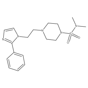 N,N-dimethyl-4-(2-(2-phenyl-1H-imidazol-1-yl)ethyl)piperazine-1-sulfonamide Structure