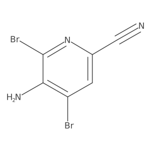 5-Amino-4,6-dibromopyridine-2-carbonitrile结构式