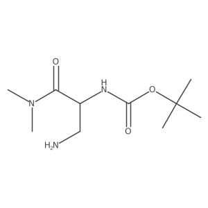 tert-butyl N-[3-amino-1-(dimethylamino)-1-oxopropan-2-yl]carbamate结构式