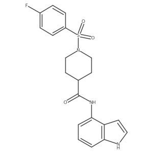 1-[(4-fluorophenyl)sulfonyl]-N-(1H-indol-4-yl)piperidine-4-carboxamide Structure
