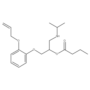 [1-(Propan-2-ylamino)-3-(2-prop-2-enoxyphenoxy)propan-2-yl] butanoate结构式