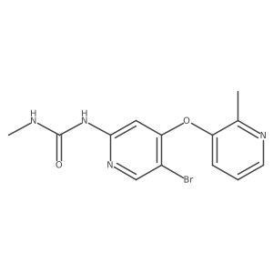 1-(5-Bromo-4-((2-methylpyridin-3-yl)oxy)pyridin-2-yl)-3-methylurea Structure