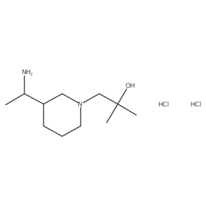 1-[3-(1-Aminoethyl)piperidin-1-yl]-2-methylpropan-2-ol dihydrochloride结构式