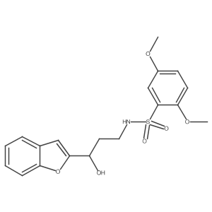 N-(3-(benzofuran-2-yl)-3-hydroxypropyl)-2,5-dimethoxybenzenesulfonamide结构式