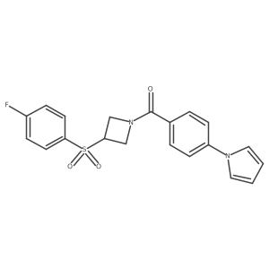 (4-(1H-pyrrol-1-yl)phenyl)(3-((4-fluorophenyl)sulfonyl)azetidin-1-yl)methanone结构式