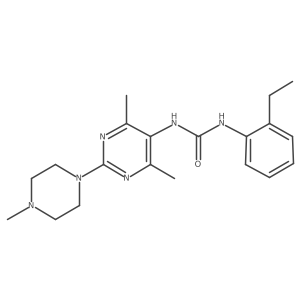 1-(4,6-Dimethyl-2-(4-methylpiperazin-1-yl)pyrimidin-5-yl)-3-(2-ethylphenyl)urea Structure
