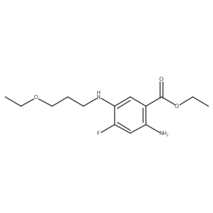 Ethyl 2-amino-5-[(3-ethoxypropyl)amino]-4-fluorobenzoate结构式