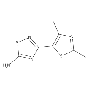 3-(2,4-dimethylthiazol-5-yl)-1,2,4-thiadiazol-5-amine结构式