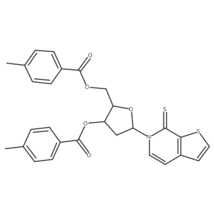 ((2R,3S,5R)-3-((4-Methylbenzoyl)oxy)-5-(7-thioxothieno[2,3-C]pyridin-6(7H)-YL)tetrahydrofuran-2-YL)methyl 4-methylbenzoate Structure