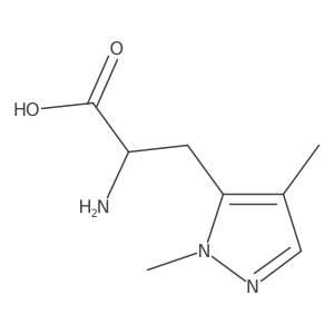 2-amino-3-(1,4-dimethyl-1H-pyrazol-5-yl)propanoic acid Structure