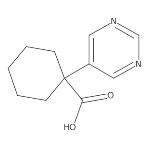 1-(Pyrimidin-5-yl)cyclohexane-1-carboxylic acid Structure