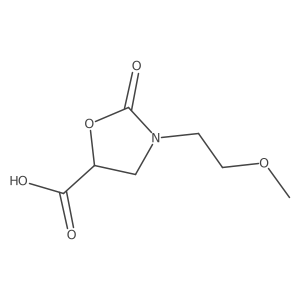 3-(2-Methoxyethyl)-2-oxo-1,3-oxazolidine-5-carboxylic acid Structure