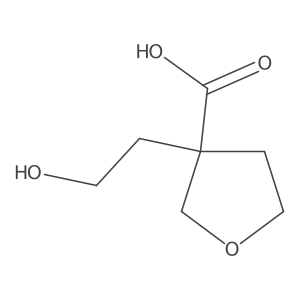 3-(2-Hydroxyethyl)oxolane-3-carboxylic acid Structure