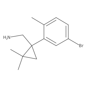 [1-(5-Bromo-2-methylphenyl)-2,2-dimethylcyclopropyl]methanamine结构式