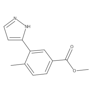 Methyl 4-methyl-3-(1H-pyrazol-5-yl)benzoate Structure