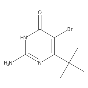 2-amino-5-bromo-6-(tert-butyl)pyrimidin-4(3H)-one结构式