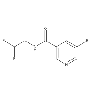 5-Bromo-N-(2,2-difluoroethyl)nicotinamide结构式