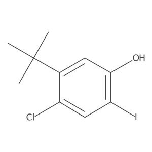 5-t-Butyl-4-chloro-2-iodophenol结构式