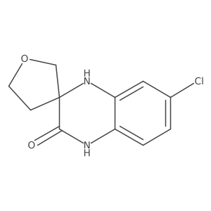7'-chloro-3',4'-dihydro-1'H-spiro[oxolane-3,2'-quinoxaline]-3'-one结构式