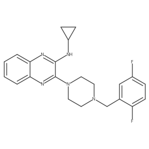 N-cyclopropyl-3-{4-[(2,5-difluorophenyl)methyl]piperazin-1-yl}quinoxalin-2-amine Structure