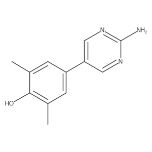 4-(2-Amino-5-pyrimidinyl)-2,6-dimethylphenol Structure