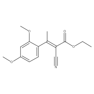 Ethyl 2-cyano-3-(2,4-dimethoxyphenyl)-2-butenoate结构式