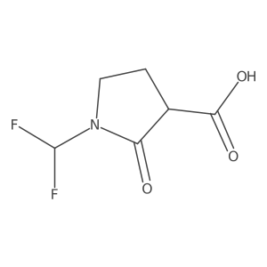 1-(Difluoromethyl)-2-oxopyrrolidine-3-carboxylic acid结构式