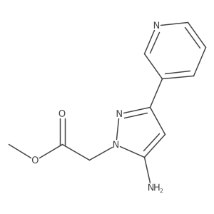 Methyl 2-[5-amino-3-(3-pyridyl)pyrazol-1-yl]acetate Structure