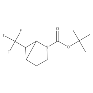 Tert-butyl (1S,5R,6R)-6-(trifluoromethyl)-2-azabicyclo[3.1.0]hexane-2-carboxylate结构式