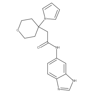 N-(1H-benzimidazol-6-yl)-2-[4-(1H-pyrrol-1-yl)tetrahydro-2H-pyran-4-yl]acetamide Structure