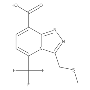 3-[(Methylsulfanyl)methyl]-5-(trifluoromethyl)-[1,2,4]triazolo[4,3-a]pyridine-8-carboxylic acid结构式