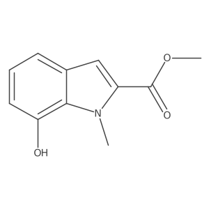 Methyl 7-hydroxy-1-methyl-2-indolecarboxylate结构式
