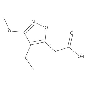 2-(4-Ethyl-3-methoxy-1,2-oxazol-5-yl)acetic acid Structure