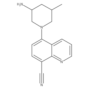 5-((3R,5S)-3-Amino-5-methylpiperidin-1-yl)quinoline-8-carbonitrile Structure