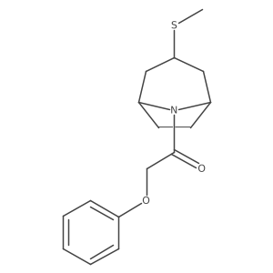 1-((1R,5S)-3-(methylthio)-8-azabicyclo[3.2.1]octan-8-yl)-2-phenoxyethanone Structure