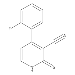 4-(2-Fluorophenyl)-2-thioxo-1,2-dihydropyridine-3-carbonitrile结构式