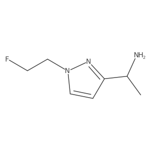 1-[1-(2-Fluoroethyl)-1H-pyrazol-3-yl]ethanamine Structure