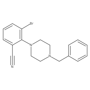 2-(4-Benzylpiperazin-1-yl)-3-bromobenzonitrile Structure