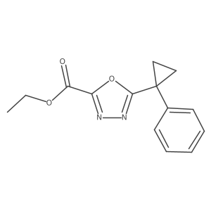5-(1-Phenylcyclopropyl)-1,3,4-oxadiazole-2-carboxylic acid ethyl ester Structure