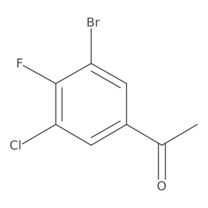 1-(3-Bromo-5-chloro-4-fluorophenyl)ethanone结构式