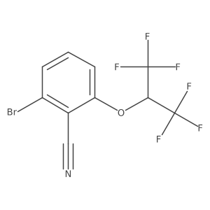 2-Bromo-6-(1,1,1,3,3,3-hexafluoropropan-2-yloxy)benzonitrile结构式