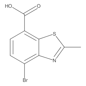 4-Bromo-2-methyl-7-benzothiazolecarboxylic acid结构式