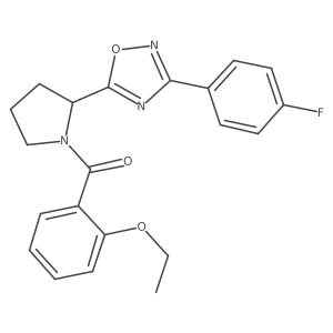 (2-Ethoxyphenyl)-[2-[3-(4-fluorophenyl)-1,2,4-oxadiazol-5-yl]pyrrolidin-1-yl]methanone结构式