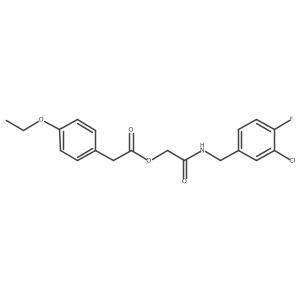 2-[(3-Chloro-4-fluorobenzyl)amino]-2-oxoethyl (4-ethoxyphenyl)acetate Structure