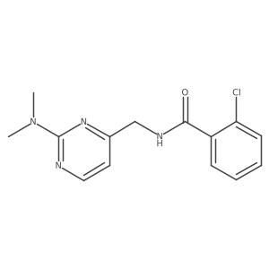 2-chloro-N-((2-(dimethylamino)pyrimidin-4-yl)methyl)benzamide Structure